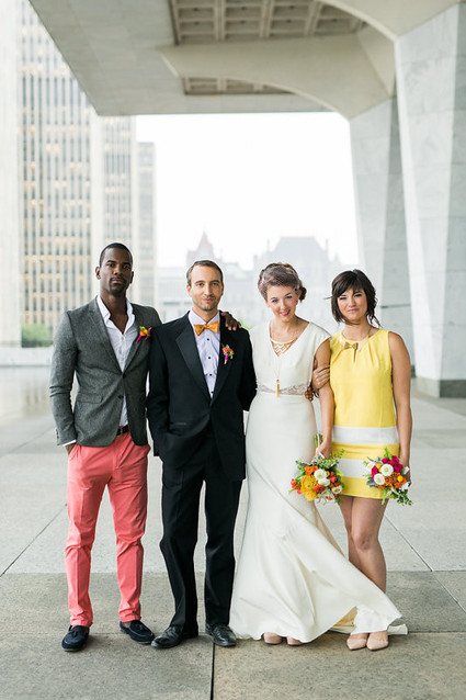 Wedding party portrait