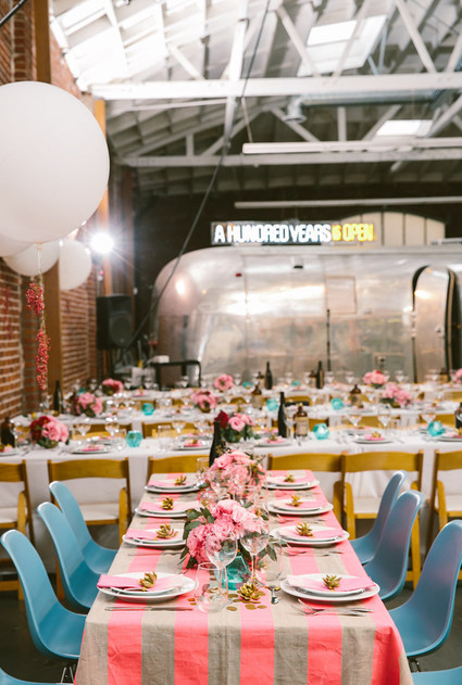 Modern wedding reception