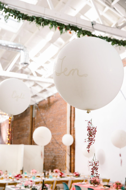 White balloons