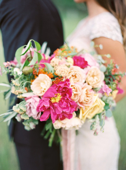 Colorful Montana sunset wedding inspiration Inspiration