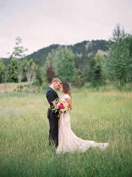 Colorful Montana sunset wedding inspiration Inspiration