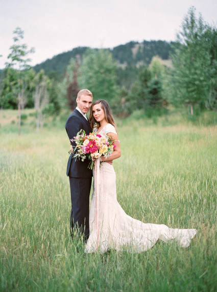 Colorful Montana sunset wedding inspiration Inspiration