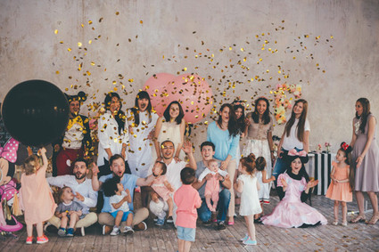 confetti group photo