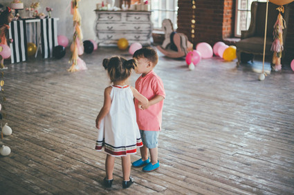 blush and gold first birthday