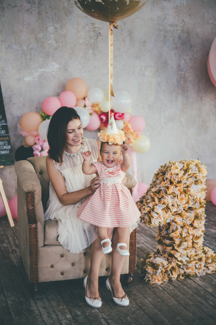 blush and gold first birthday
