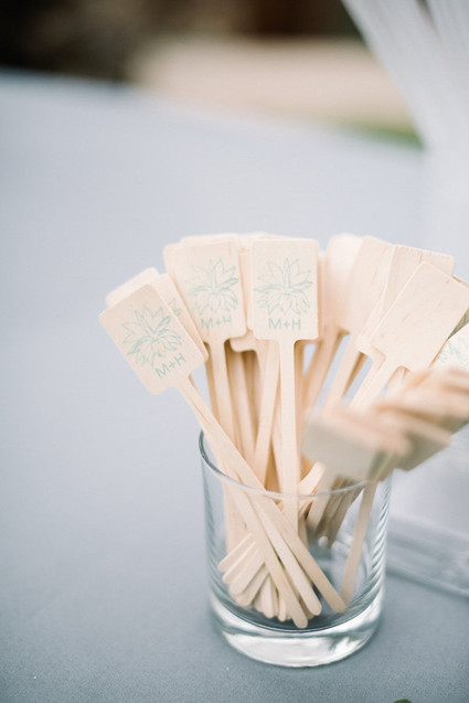 Custom wood drink stir sticks