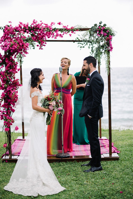 Romantic seaside wedding