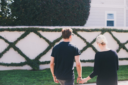 At home fall engagement portrait
