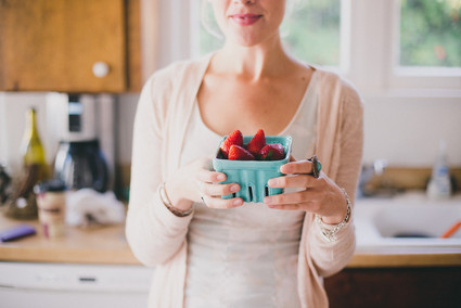 At home fall engagement portrait