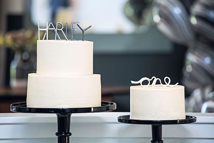 modern white cakes