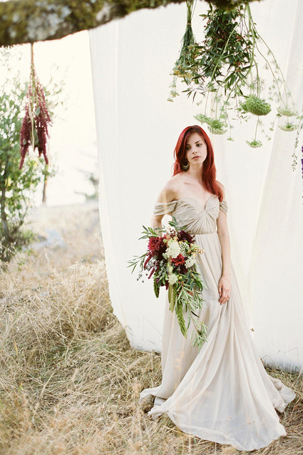 Earthy bridal portrait