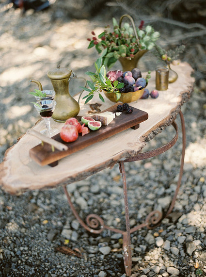 Rustic food display