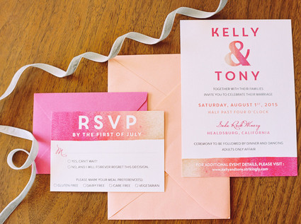 Wedding invitation suite