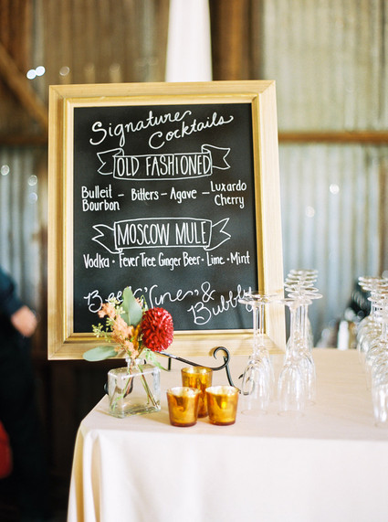 Chalkboard signage