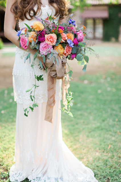 Colorful bridal bouquet