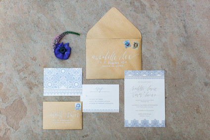 Spanish wedding invitation suite
