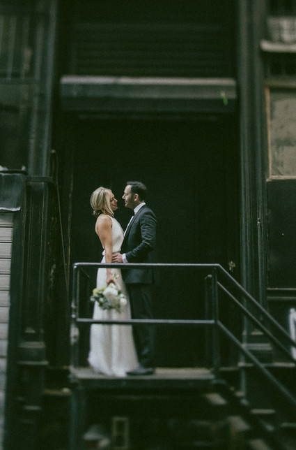 Modern wedding portrait