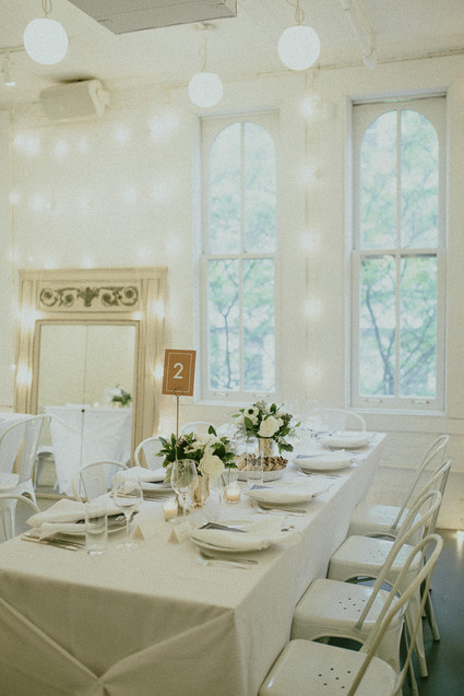 Modern white tablescape