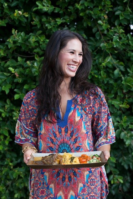 Eclectic outdoor dinner party