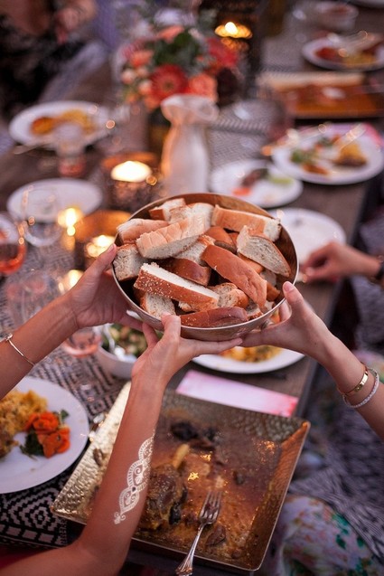 Eclectic outdoor dinner party