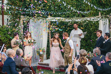 Whimsical wedding ceremony