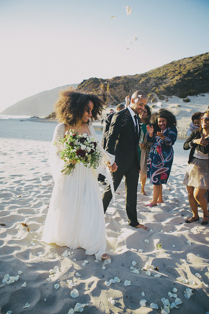 Beach wedding ceremony