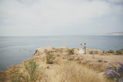Cliffside wedding portrait