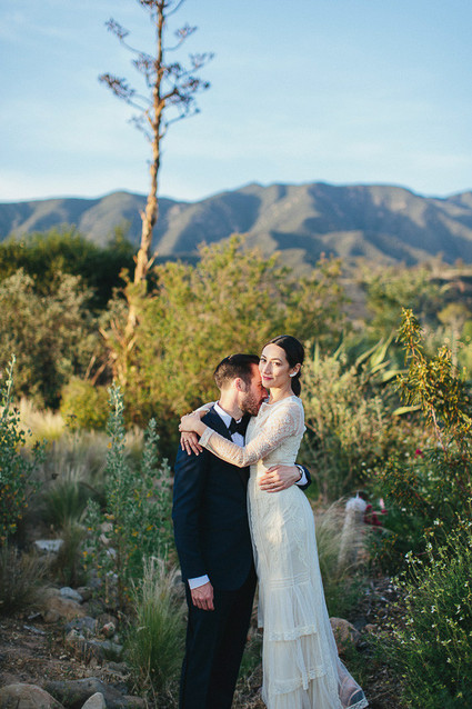 Desert wedding portrait