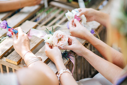 Floral wristlets