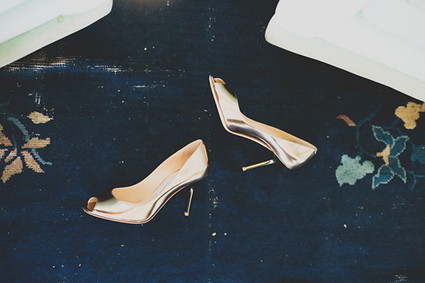 Gold wedding shoes