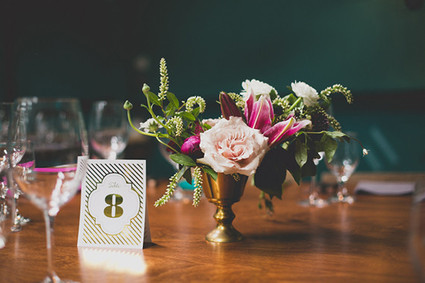 Art Deco wedding table decor