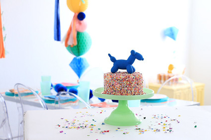 balloon animal party and cake