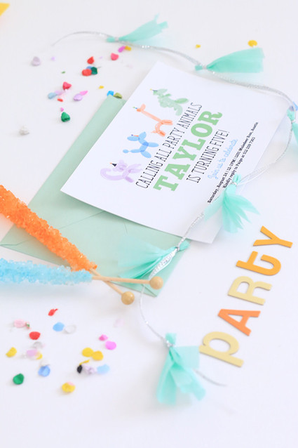 balloon animal invite Inspiration