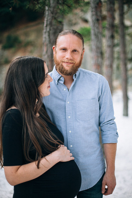 rock quarry maternity photos