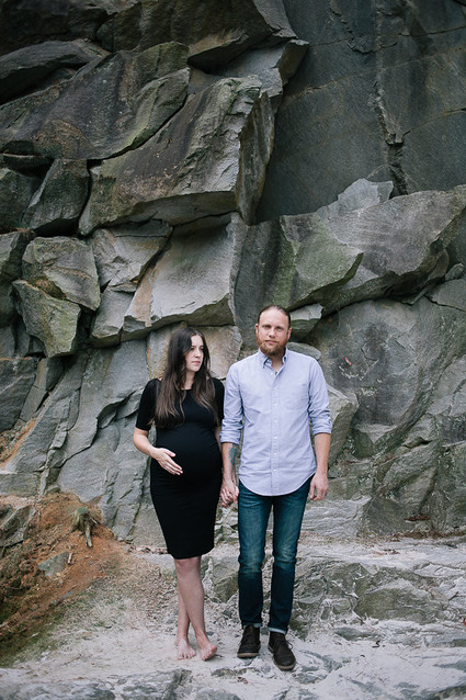 rock quarry maternity photos