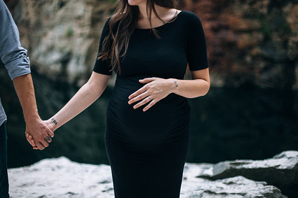 rock quarry maternity photos