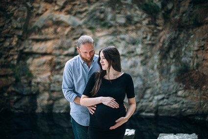 rock quarry maternity photos