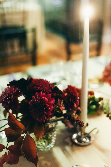 Romantic autumn tablescape