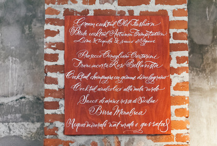 White calligraphy