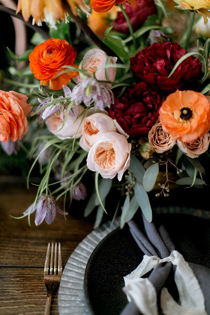 Fall jewel toned wedding inspiration
