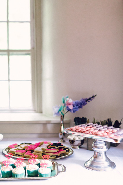 pink dessert table