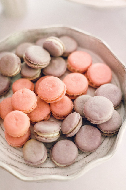 pink and purple macarons