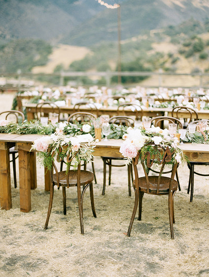 Rustic Figueroa Farmhouse wedding reception
