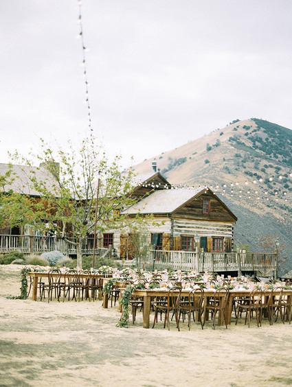 Rustic Figueroa Farmhouse wedding reception