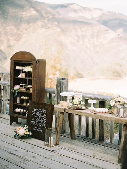 Rustic dessert table