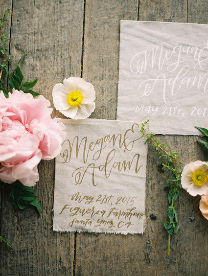 Hand lettered vintage invitations