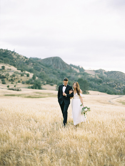 Outdoor wedding portrait