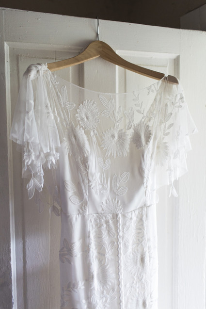 White bridal gown