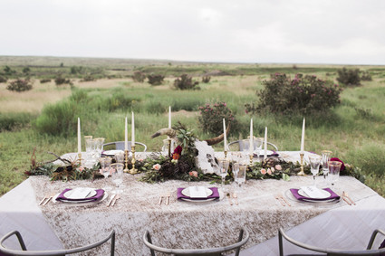 Bohemian wedding tablescape