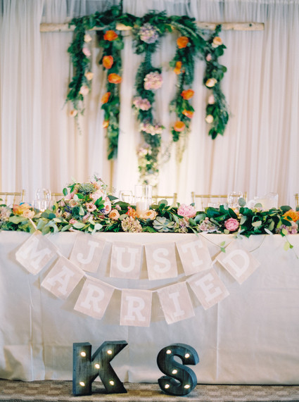 Head table backdrop